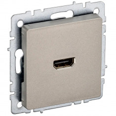 Розетка HDMI IEK Brite РHDMI-0-БрШ шампань &mdash; Multielectrika