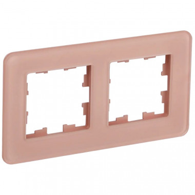 Рамка на 2 поста IEK Brite РУ-2-2-Бр стекло дымчатый RE — Multielectrika