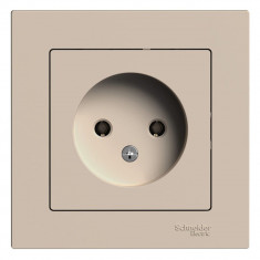 Розетка силовая Systeme Electric AtlasDesign без заземления, в сборе, 16А, песочный &mdash; Multielectrika