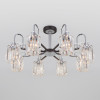 Умная потолочная люстра с хрусталем в стиле лофт 70090/8 графит фото 1 — Multielectrika