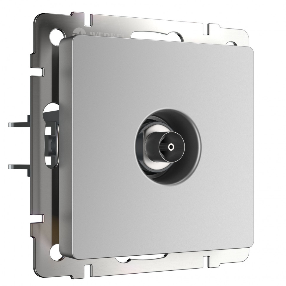 ТВ-розетка оконечная (серебряный) W1183006 фото 1 — Multielectrika