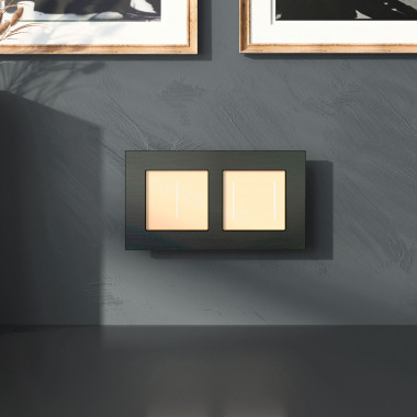 Рамка из металла на 2 поста АluMax черный алюминий W0023508 — Multielectrika