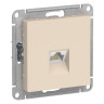 Розетка Schneider Electric Atlas Design RJ-45 кат. 6a, бежевая
