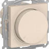 Светорегулятор поворотно-нажимной Schneider Electric Atlas Design 630 Вт, бежевый