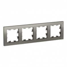 Рамка Schneider Electric Atlas Design на 4 поста, сталь &mdash; Multielectrika
