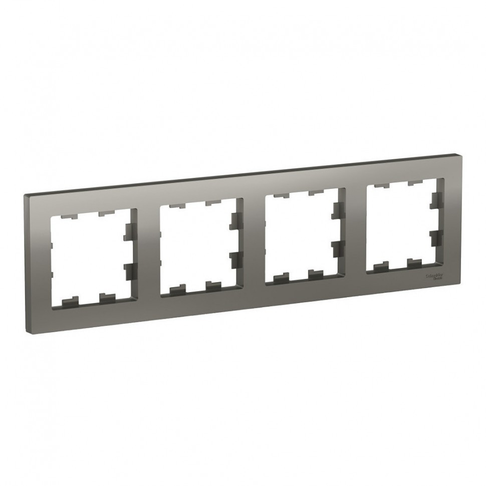 Рамка Schneider Electric Atlas Design на 4 поста, сталь фото 1 — Multielectrika