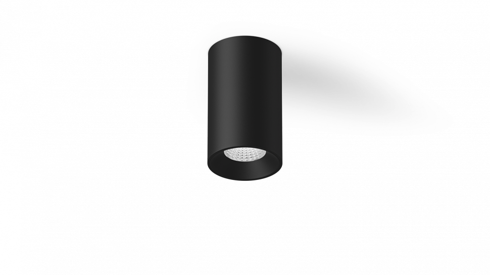 VL-BASE-SH-BL-WW База светильника VILLY (укороченный), накладной 3000К Теплый белый, 15Вт, Черный фото 1 — Multielectrika