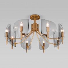 Потолочная люстра со стеклянными рассеивателями 60135/8 латунь &mdash; Multielectrika