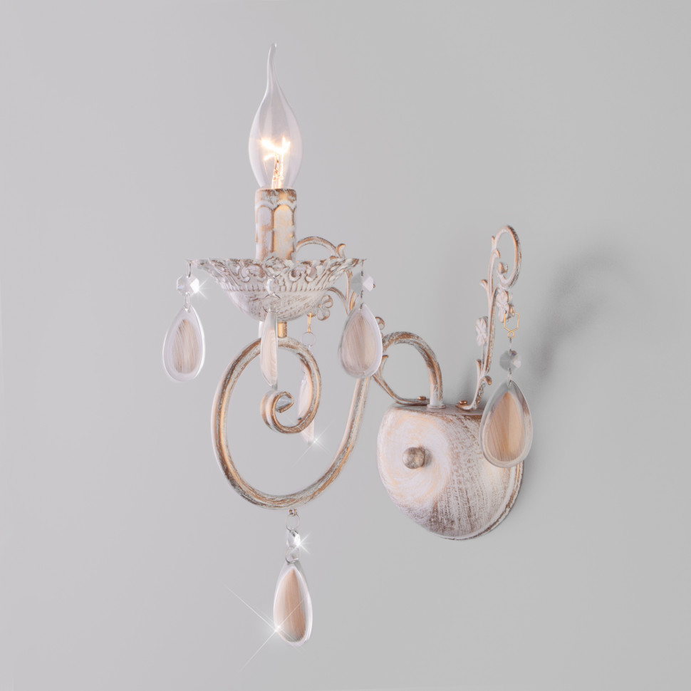 Классическое бра 10009/1 золото с белым фото 1 — Multielectrika