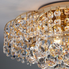 Потолочная люстра с хрусталем 16017/6 золото &mdash; Multielectrika