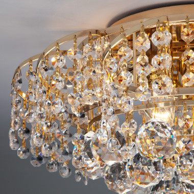 Потолочная люстра с хрусталем 16017/6 золото — Multielectrika