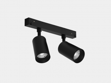 SY-LINK-DBS-BL-2/10-NW, светильник-спот двойной SY-LINK, черный, 2*10Вт, 48В, 4000К — Multielectrika