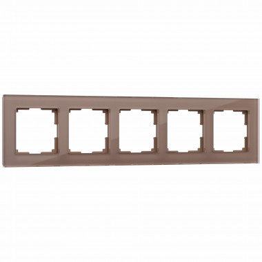 Рамка из стекла на 5 постов Favorit латте W0051142 &mdash; Multielectrika