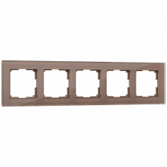 Рамка из стекла на 5 постов Favorit латте W0051142 &mdash; Multielectrika