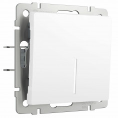 Выключатель одноклавишный с подсветкой (белый матовый) W1110161 &mdash; Multielectrika