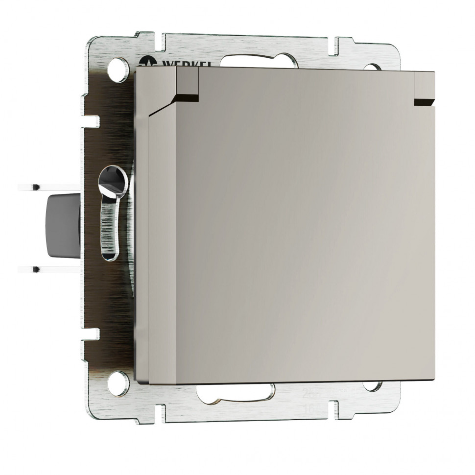 Розетка влагозащ. с зазем. с защит. крышкой и шторками (дымчатый) W1271204 фото 1 &mdash; Multielectrika