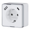 Розетка с заземлением, шторками и USB тип A+C Gallant белый W5071701 фото 1 &mdash; Multielectrika
