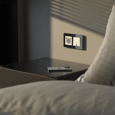 Рамка из стекла на 2 поста Elite черный W0022448 &mdash; Multielectrika