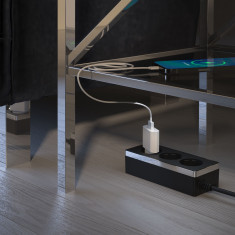 Удлинитель Gallant 3-х местный 3 м черный/хром W6523635 &mdash; Multielectrika