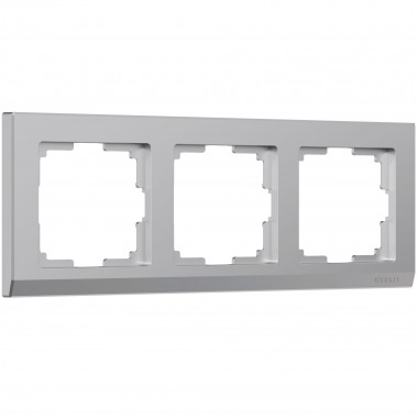 Рамка из поликарбоната на 3 поста Stark серебряный W0031806 &mdash; Multielectrika