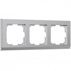 Рамка из поликарбоната на 3 поста Stark серебряный W0031806 &mdash; Multielectrika