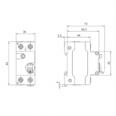 Дифференциальный автомат (АВДТ) Systeme Electric City9 Set 1P+N С 25А 4.5kA 30мА Тип-A 230В &mdash; Multielectrika