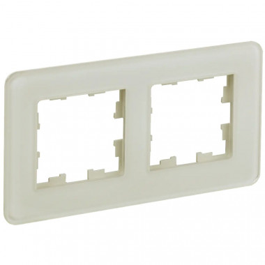 Рамка на 2 поста IEK Brite РУ-2-2-Бр стекло песчаный RE — Multielectrika