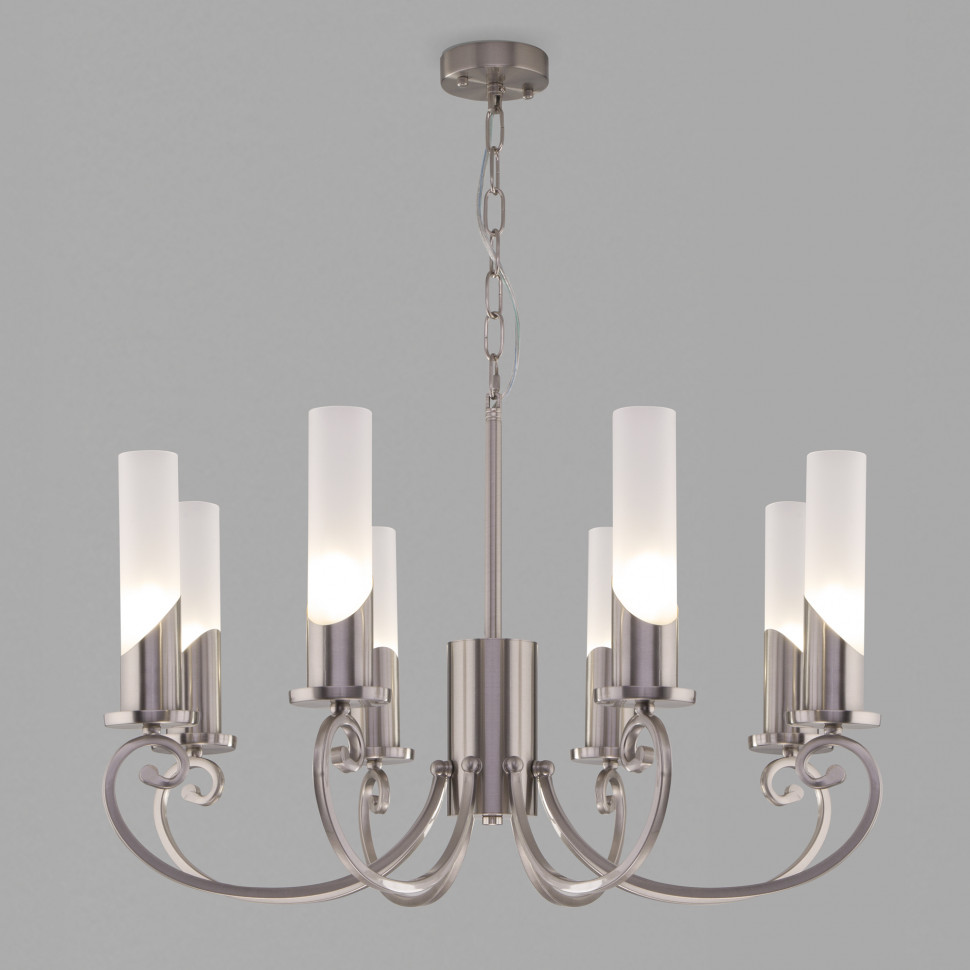 Умная классическая подвесная люстра 60117/8 никель фото 1 — Multielectrika