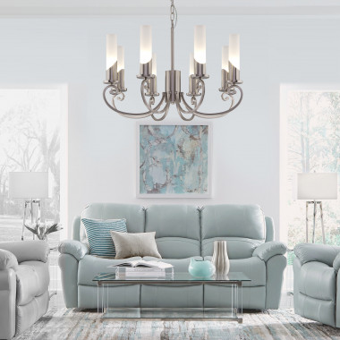 Умная классическая подвесная люстра 60117/8 никель — Multielectrika