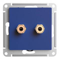 Аудиорозетка двойная Systeme Electric AtlasDesign, аквамарин &mdash; Multielectrika