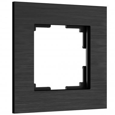 Рамка из металла на 1 пост АluMax черный алюминий W0013508 &mdash; Multielectrika