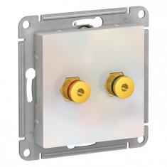 Аудиорозетка Schneider Electric Atlas Design двухместная, жемчуг &mdash; Multielectrika
