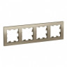Рамка Schneider Electric Atlas Design на 4 поста, шампань