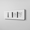 Рамка из поликарбоната на 4 поста Split белый/черный, soft-touch W0043068 фото 9 &mdash; Multielectrika