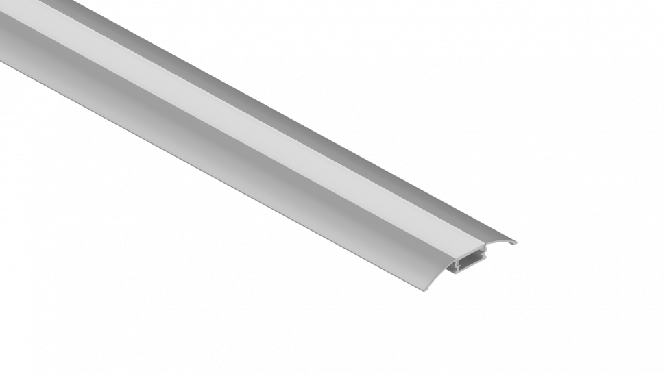 Комплект ARC-608FL, профиль для пола для однорядной ленты с экраном 2м фото 1 — Multielectrika