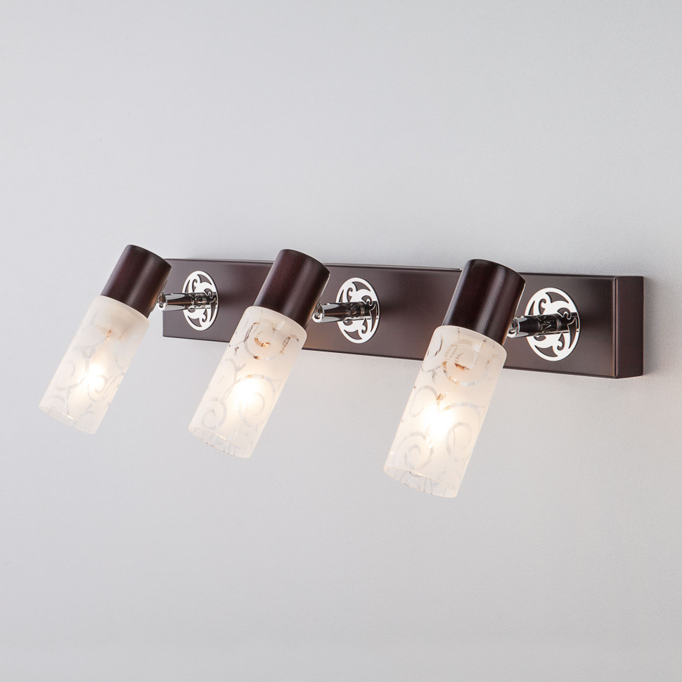 Спот с поворотными плафонами 21130/3 хром/венге фото 1 — Multielectrika