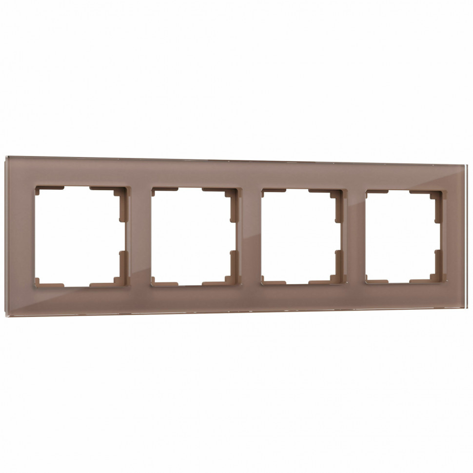 Рамка из стекла на 4 поста Favorit латте W0041142 фото 1 &mdash; Multielectrika