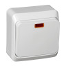 Выключатель одноклавишный с подсветкой 10АХ белый Schneider Electric Этюд BA10-005B