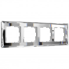 Рамка из стекла на 4 поста Diamant зеркальный W0041220 &mdash; Multielectrika