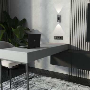 Выключатель двухклавишный (Hammar черный) W1220008 &mdash; Multielectrika