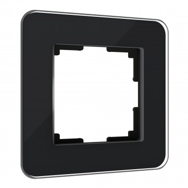 Рамка из стекла на 1 пост Elite черный W0012448 — Multielectrika