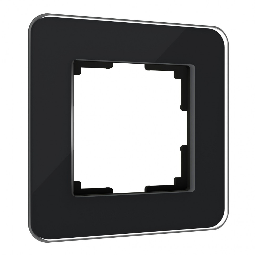 Рамка из стекла на 1 пост Elite черный W0012448 фото 1 — Multielectrika