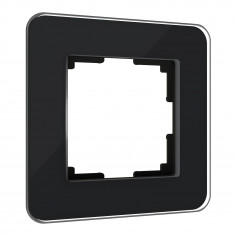 Рамка из стекла на 1 пост Elite черный W0012448 &mdash; Multielectrika