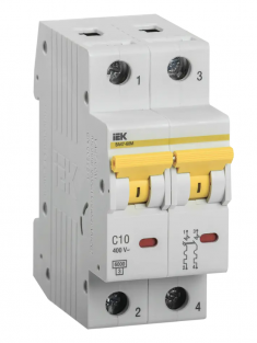 Автоматический выключатель ВА 47-60M 2Р 10А 6 кА характеристика С IEK MVA31-2-010-C &mdash; Multielectrika