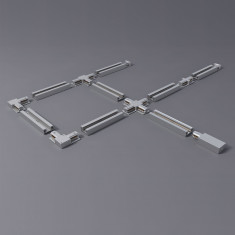 Basic System Коннектор прямой для  шинопровода серебристый TRC-1-1-I-CH &mdash; Multielectrika