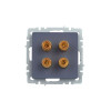 Аудиорозетка 4-местная IEK Brite РА10-БрМ маренго фото 2 — Multielectrika