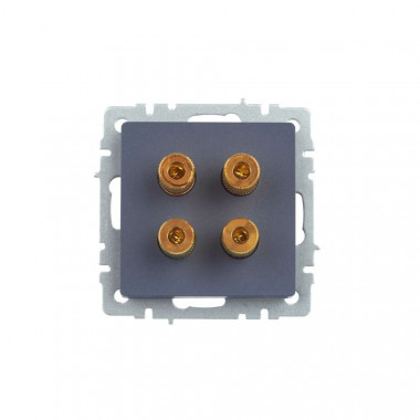 Аудиорозетка 4-местная IEK Brite РА10-БрМ маренго — Multielectrika