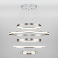 Подвесной светодиодный светильник с регулировкой цветовой температуры и яркости 90179/5 сатин-никель &mdash; Multielectrika