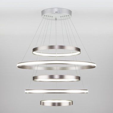 Подвесной светодиодный светильник с регулировкой цветовой температуры и яркости 90179/5 сатин-никель — Multielectrika