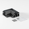 Slim Magnetic Коннектор угловой внутренний для шинопровода в натяжной потолок 85204/00 (черный) 85205/00 фото 1 — Multielectrika
